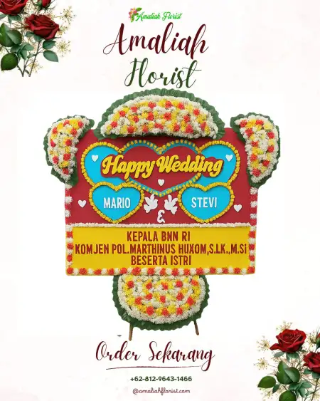 Papan Bunga Pernikahan Pateten Tiga